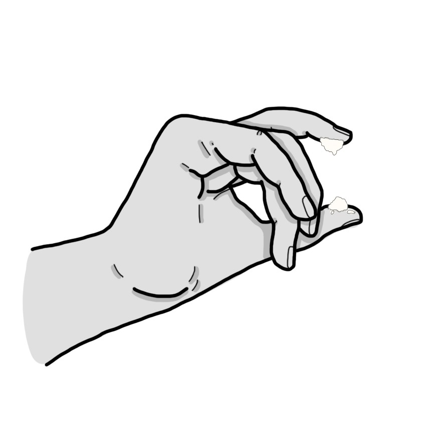 Thick and sticky discharge like cottage cheese