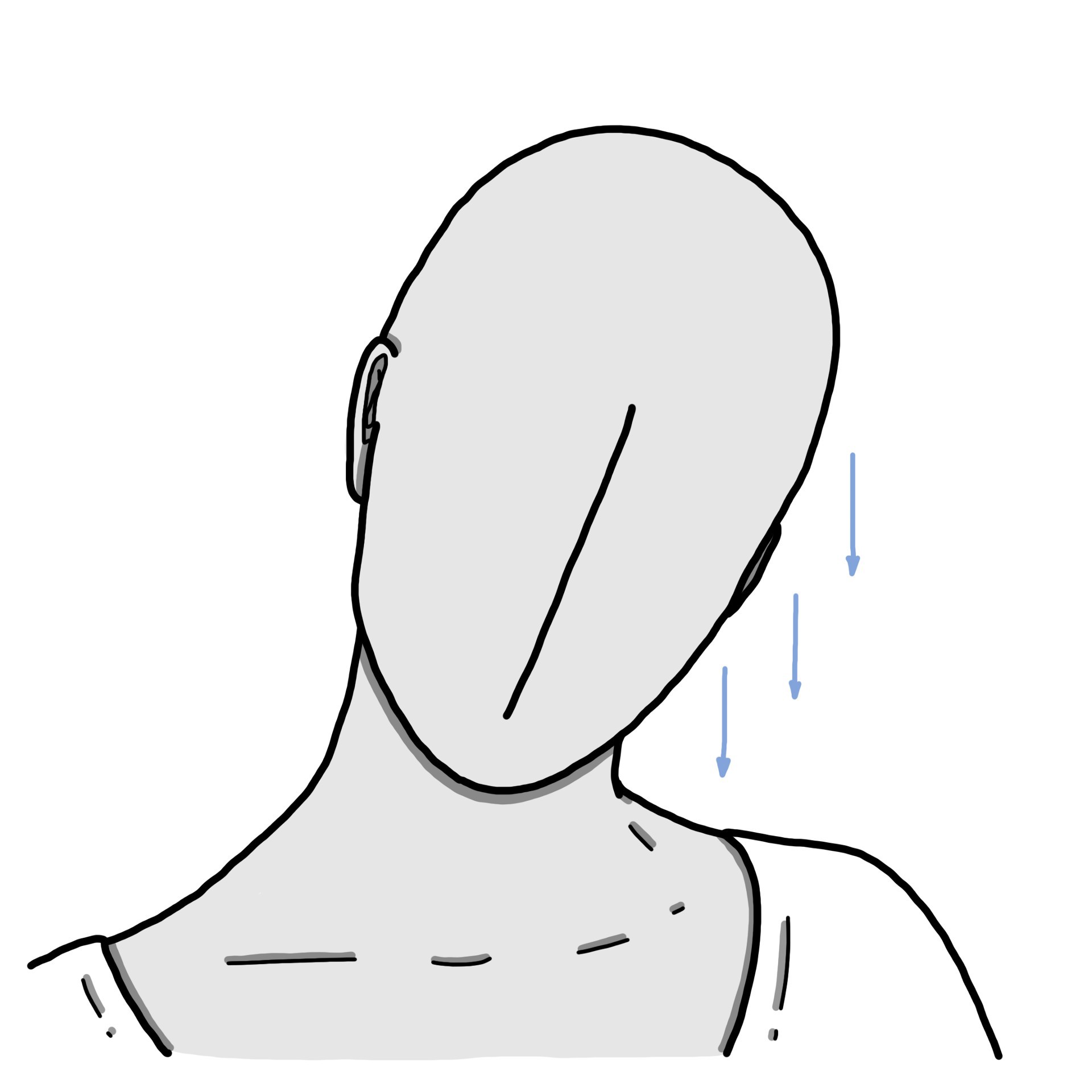 Cabeça inclinada devido à fraqueza dos músculos do pescoço