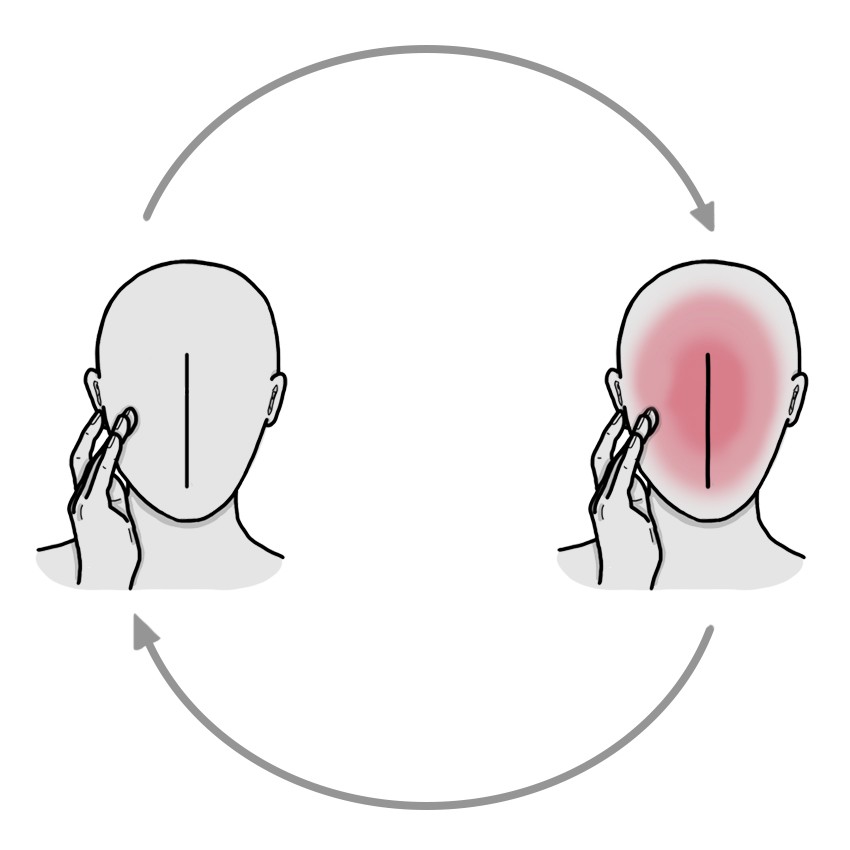 Dolor facial intermitent