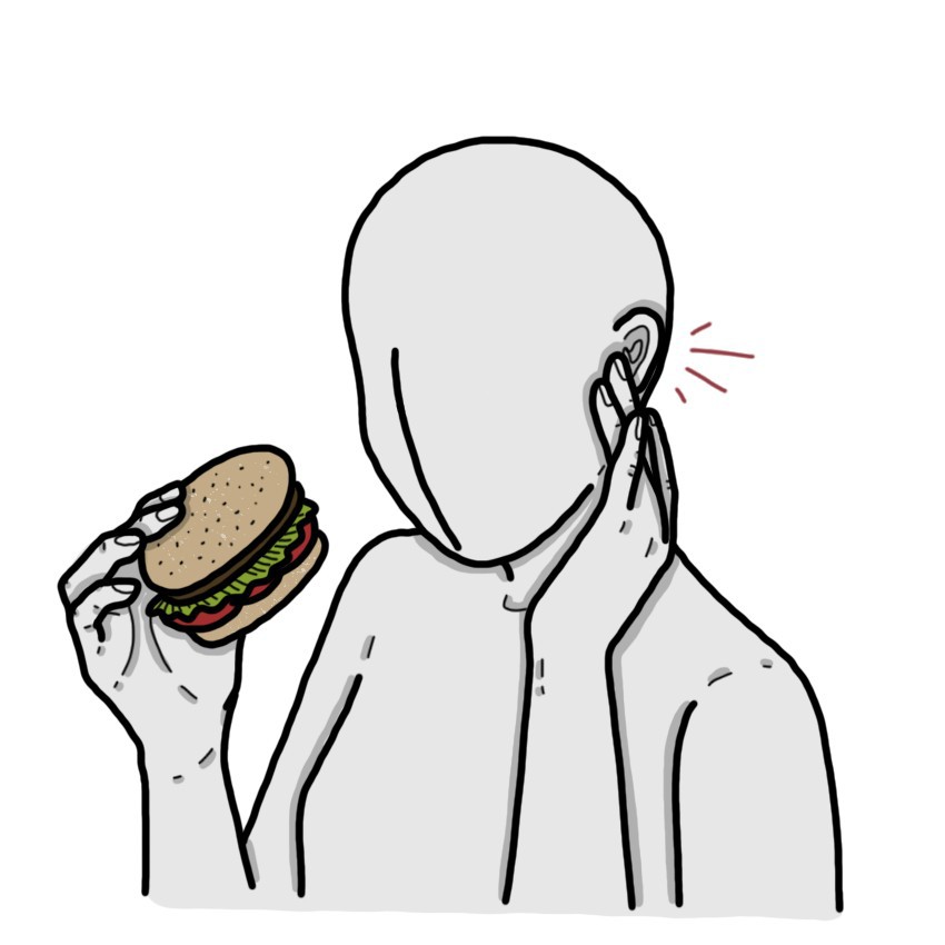 Clicking sounds when swallowing