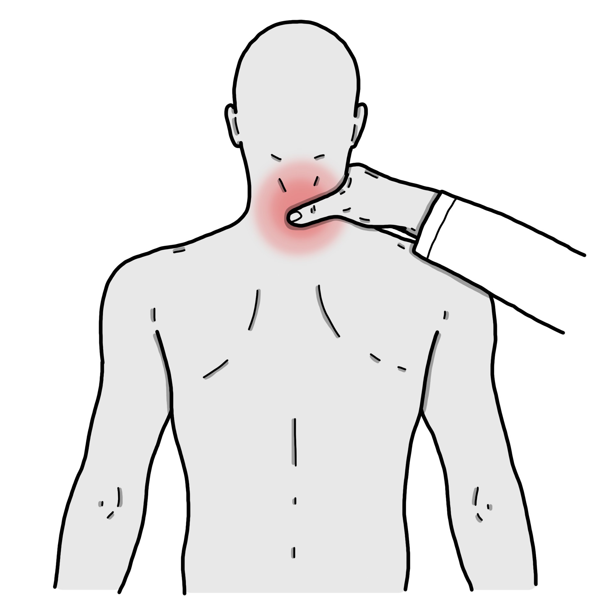 Dor nas saliências ósseas da parte de trás do pescoço