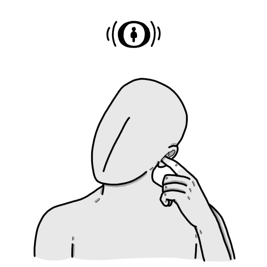 Autophonie - eigene Stimme laut hören